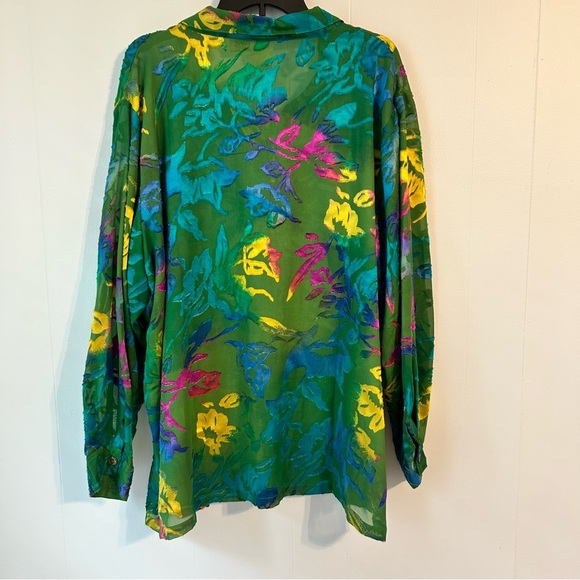 Women’s 3X sheer Anthony original button up blouse. Excellent preowned condition - Picture 8 of 8